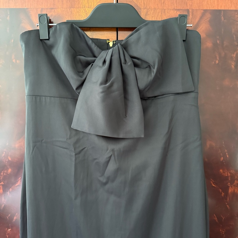 NWT Lilly Pulitzer Carlynn Satin Maxi Bow Dress Noir 8 - Picture 7 of 16